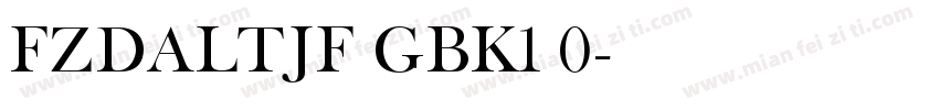 FZDALTJF GBK1 0字体转换